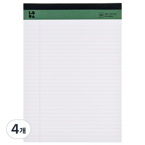 롭다 노트 패드 B5, Sage Green, 50매, 4개