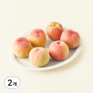 하늘작 충주 당도선별 부드러운 백도복숭아, 1.8kg(5~8입), 2개