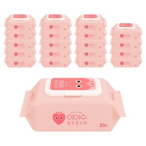 아이수 핑코 몬스터 유아물티슈 휴대캡형, 65g, 20매, 20개
