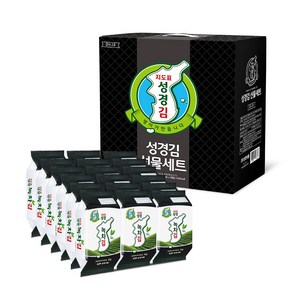지도표성경 녹차식탁김 감사2호 4g x 18p 선물세트, 1세트
