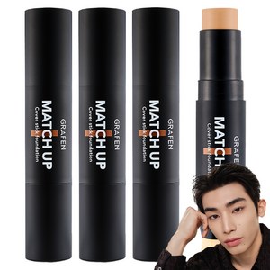 그라펜 매치업 커버 스틱 파운데이션 SPF50+ PA++++, 23호 샌드, 3개