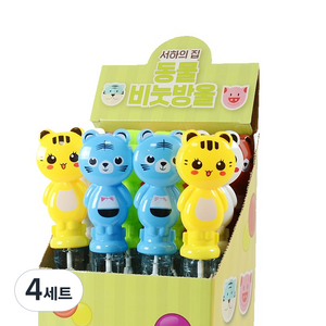 서하의집 동물 비눗방울 12p, 4세트, 혼합색상