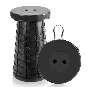 코멧 아웃도어 휴대용 높이조절 캠핑 스툴, 올블랙, 1개