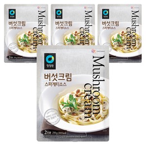 청정원 버섯크림 스파게티소스, 250g, 4개