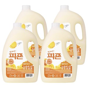 피죤 레귤러 섬유유연제 옐로미모사 본품, 3L, 4개