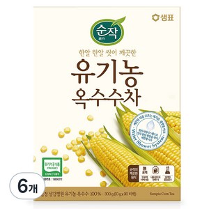 순작 유기농 옥수수차 티백, 10g, 30개입, 6개