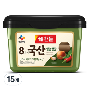 해찬들 8가지 국산 양념쌈장, 15개, 500g