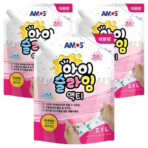 아모스 아이슬라임 액티 2.1L, 3개, 투명