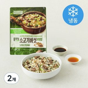 풀무원 소고기버섯 비빔밥 (냉동), 424g, 2개