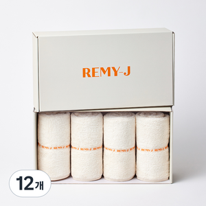 레미제이 모찌 타올 250g 40수 코마모달, 화이트, 12개