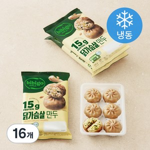 비비고 국내산 닭가슴살 만두 (냉동), 168g, 16개