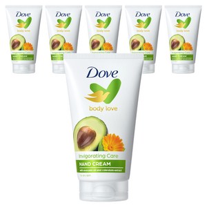 도브 바디러브 인비고레이팅 케어 핸드크림 아보카도 앤 자스민 향, 75ml, 6개