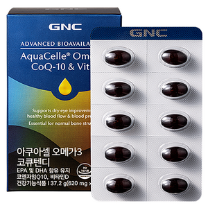 GNC 아쿠아셀 오메가3 코큐텐디 37.2g, 60정, 1개