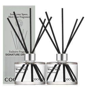 코코도르 시그니처 디퓨저, 우디호텔, 200ml, 2개