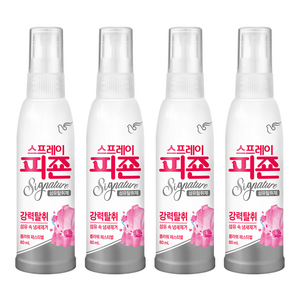 피죤 스프레이 시그니처 섬유탈취제 플라워 페스티벌 본품, 80ml, 4개