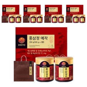 천지인 홍삼정 예작 +쇼핑백, 200g, 5세트