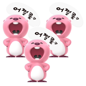 잔망루피 모니터 피규어, 3개