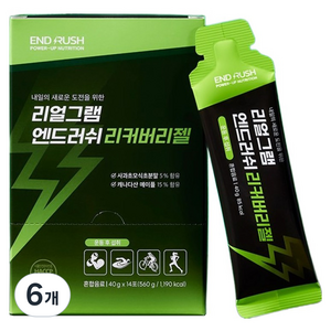 리얼그램 퀵 리커버리 운동 후 마시는젤 14p, 6개, 14회분