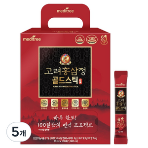 메디트리 고려 홍삼정 골드 스틱 100p, 5개, 1L