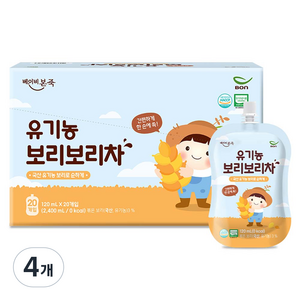 베이비본죽 유기농 보리보리차, 120ml, 80개
