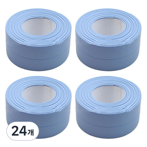 요롬코롬 틈새차단 방수테이프 2.2cm x 3.2M 블루, 24개