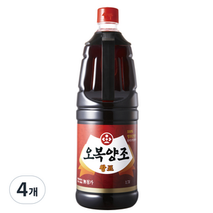 오복식품 양조 왕표간장, 1.7L, 4개