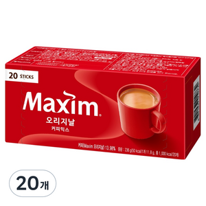 맥심 오리지날 커피믹스, 11.8g, 20개입, 20개
