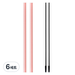하이비 스탠리 호환 Big 실리콘 스트로우 핑크 2p + 세척솔 랜덤 발송 2p 세트, 6세트, 스트로우 2P / 세척솔 2P