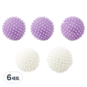 모던하우스 세탁 잘 되는 컬러 세탁볼 5p 세트, S 라벤더, 6세트
