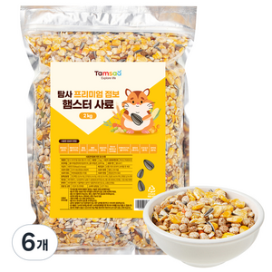 탐사 프리미엄 점보 햄스터 사료, 2kg, 6개