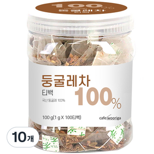 우리가스토리 국산 둥굴레차 티백, 1g, 100개입, 10개