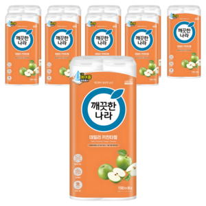 깨끗한나라 데일리 천연펄프 키친타월, 150매, 80개