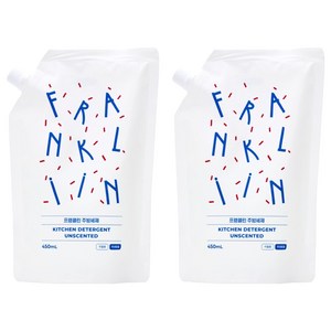 FRANKLIIN 유아용 주방세제 리필, 2개, 450ml