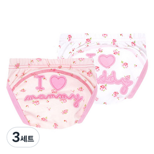 엠케이 순면 배변훈련팬티, H 아이럽, 3세트