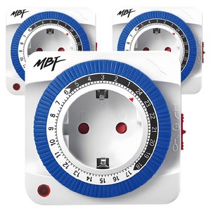 엠비에프 24시간 절전형 타이머 콘센트 스위치 1구 MBF-TSW24A, 78mm, 혼합색상, 3개