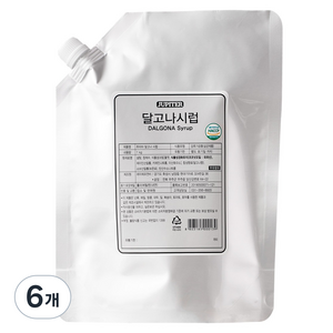 쥬피터 달고나 시럽, 6개, 1kg