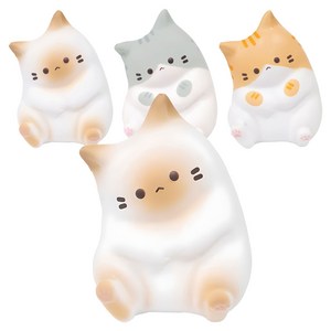 아가플러스 폭신 마시멜로우 고양이 스퀴시 랜덤발송, 4개