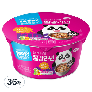 푸디버디 빨강라면 컵, 84g, 36개