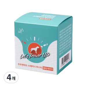 우프앤먀오 강아지 황태 파우더 영양제, 활력, 60g, 4개