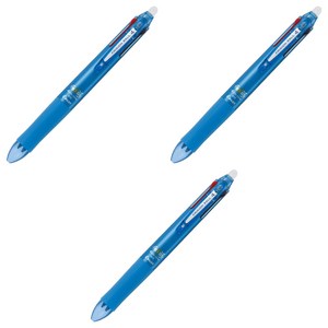 프릭션 4색 볼펜 멀티펜 0.5mm, 라이트블루, 3개