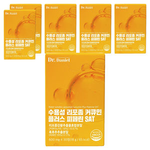 아이비알닥터다니엘 수용성 리포좀 커큐민 플러스 피페린 SAT, 30정, 6개