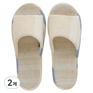 오리고 순면 쿠션 구름 홈 슬리퍼, 하프씰 베이지, 2개