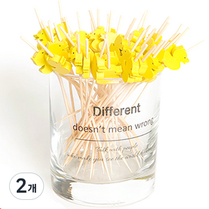 대나무 오리 도시락 픽 12cm MP072, 100개입, 2개