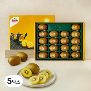 제스프리 뉴질랜드산 썬골드키위, 2.5kg(18입), 5박스