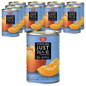 동원 저스트 노슈가 황도 슬라이스, 400g, 10개