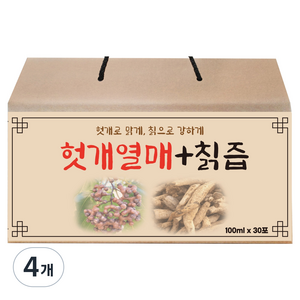 국내산 진한 헛개열매 + 칡즙 30p, 4개, 3L