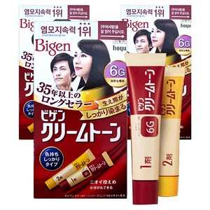 비겐 크림톤 염색제 40g, 6G 자연갈색, 3개