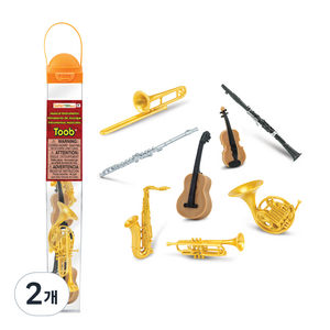 사파리엘티디 악기 튜브 피규어 Musical Instruments 685404, 33cm, 혼합색상, 2개