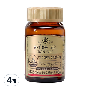 솔가 철분 25, 90정, 4개