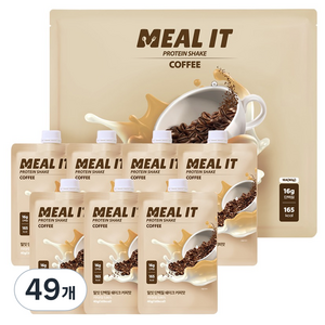 밀잇 단백질 쉐이크 커피맛, 40g, 49개